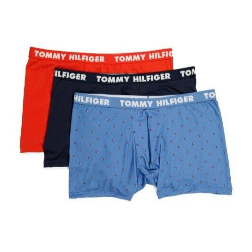 TOMMY HILFIGER Statement Flex Boxer Briefs 3 Pack Men's Size Medium _A3